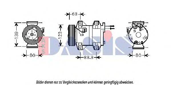 AKS DASIS 850701N Компрессор, кондиционер