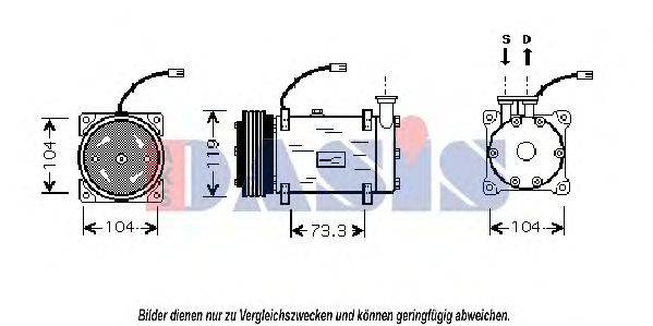 AKS DASIS 850730N Компрессор, кондиционер