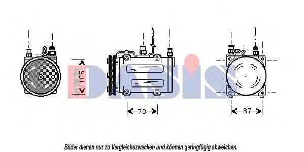 AKS DASIS 850762N Компрессор, кондиционер