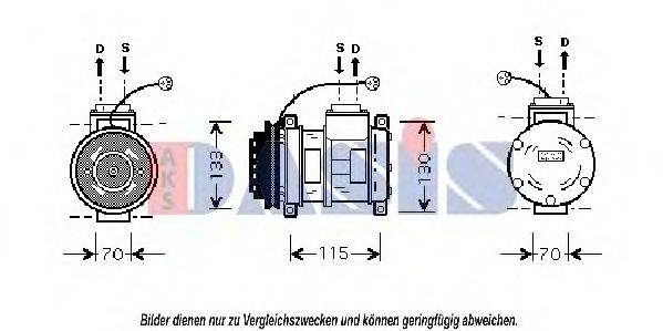 AKS DASIS 851001N Компрессор, кондиционер