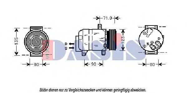 AKS DASIS 851038N Компрессор, кондиционер