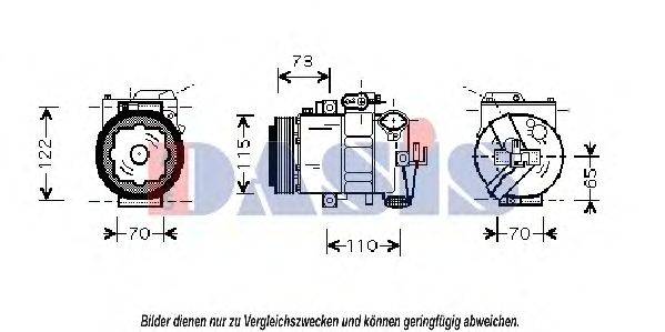 AKS DASIS 851070N Компрессор, кондиционер