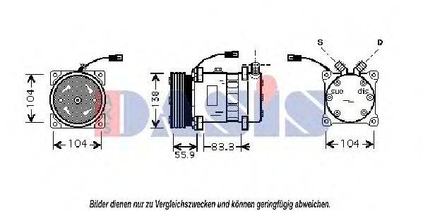 AKS DASIS 851071N Компрессор, кондиционер