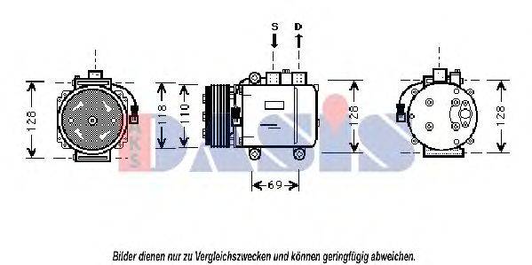 AKS DASIS 851110N Компрессор, кондиционер