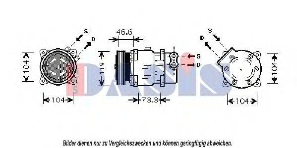 AKS DASIS 851371N Компрессор, кондиционер