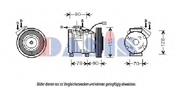 AKS DASIS 851386N Компрессор, кондиционер