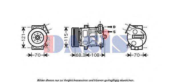 AKS DASIS 851554N Компрессор, кондиционер