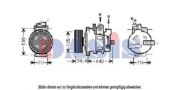 AKS DASIS 851658N Компрессор, кондиционер