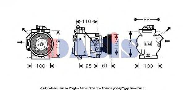 AKS DASIS 851682N Компрессор, кондиционер