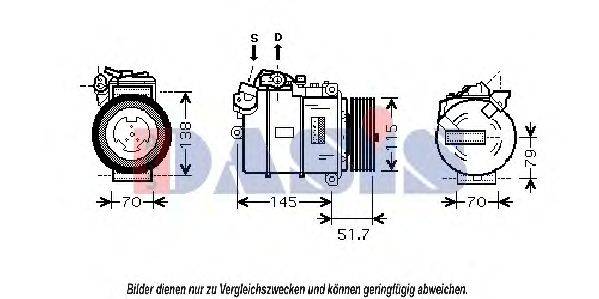 AKS DASIS 851805N Компрессор, кондиционер