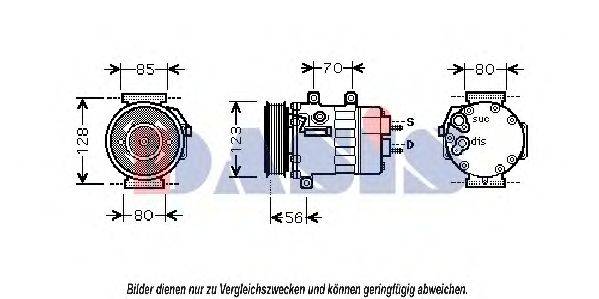 AKS DASIS 851814N Компрессор, кондиционер