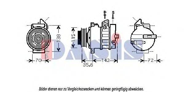 AKS DASIS 851855N Компрессор, кондиционер