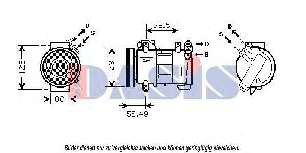 AKS DASIS 851865N Компрессор, кондиционер