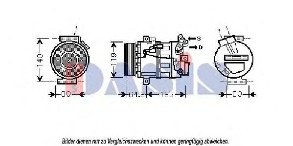 AKS DASIS 851880N Компрессор, кондиционер