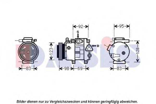 AKS DASIS 851944N Компрессор, кондиционер