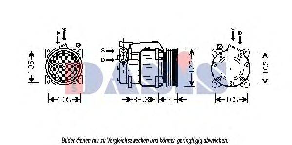 AKS DASIS 853600N Компрессор, кондиционер