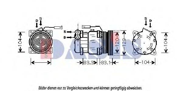 AKS DASIS 853750N Компрессор, кондиционер