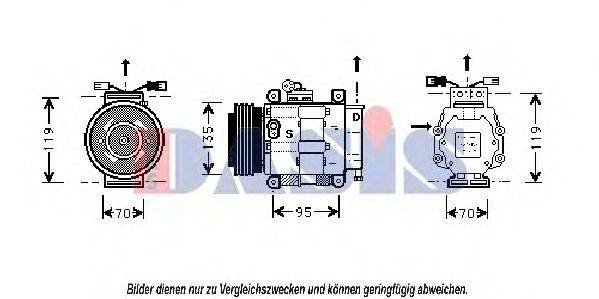 AKS DASIS 858440N Компрессор, кондиционер