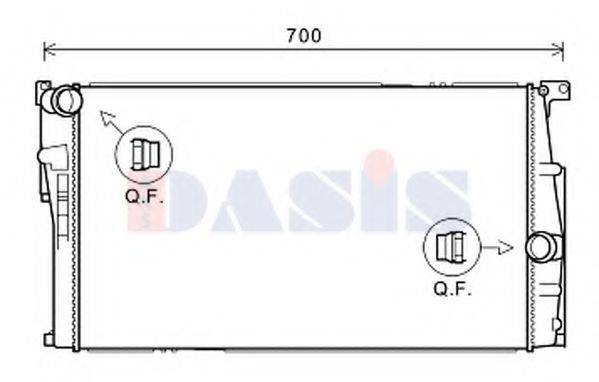 AKS DASIS 050073N Радиатор, охлаждение двигателя