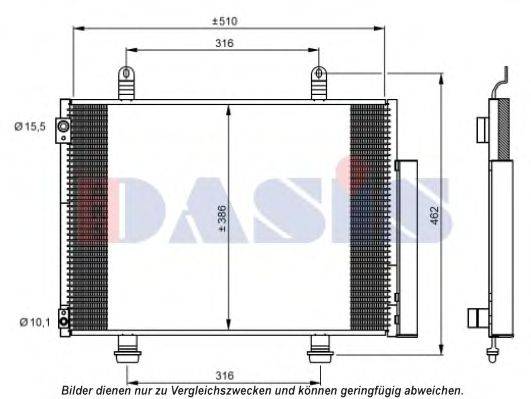 AKS DASIS 322028N Конденсатор, кондиционер