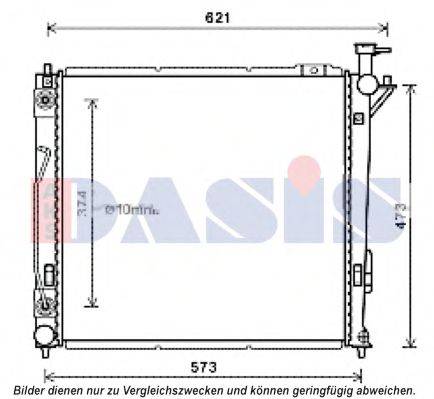 AKS DASIS 560091N Радиатор, охлаждение двигателя