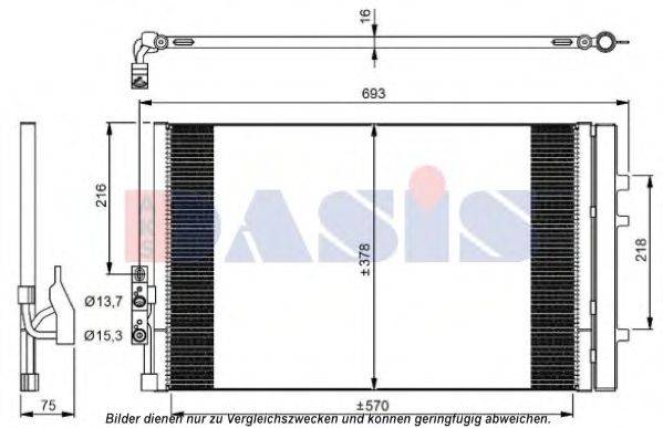 AKS DASIS 052026N Конденсатор, кондиционер