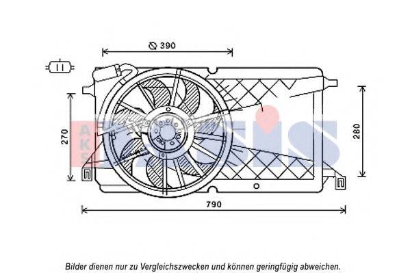 AKS DASIS 098129N Вентилятор, охлаждение двигателя