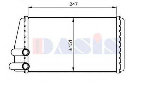 AKS DASIS 029006N Теплообменник, отопление салона