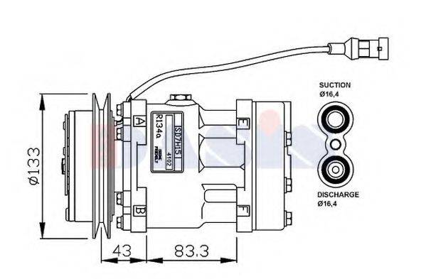 AKS DASIS 852865N Компрессор, кондиционер