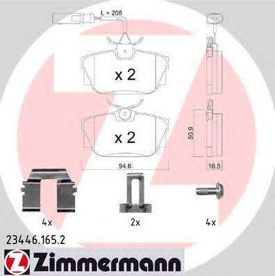 ZIMMERMANN 234461652 Комплект тормозных колодок, дисковый тормоз