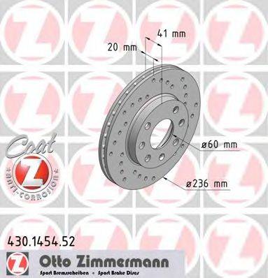 ZIMMERMANN 430145452 Тормозной диск