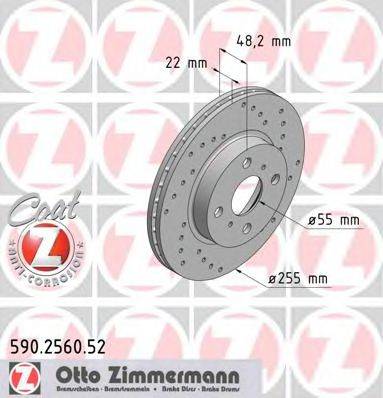 ZIMMERMANN 590256052 Тормозной диск