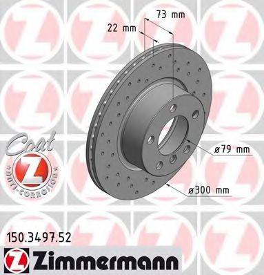 ZIMMERMANN 150349752 Тормозной диск