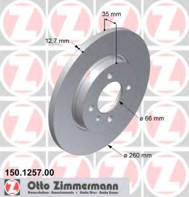 ZIMMERMANN 150125700 Тормозной диск