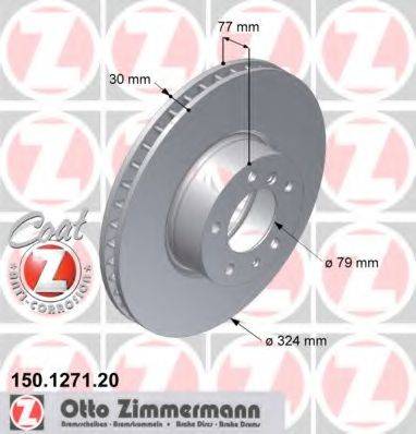 ZIMMERMANN 150127120 Тормозной диск