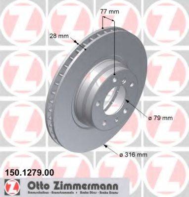 ZIMMERMANN 150127920 Тормозной диск