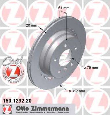 ZIMMERMANN 150129220 Тормозной диск