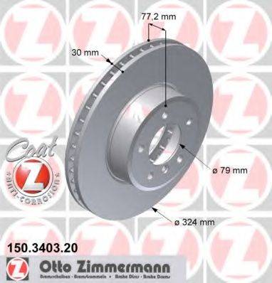 ZIMMERMANN 150340320 Тормозной диск