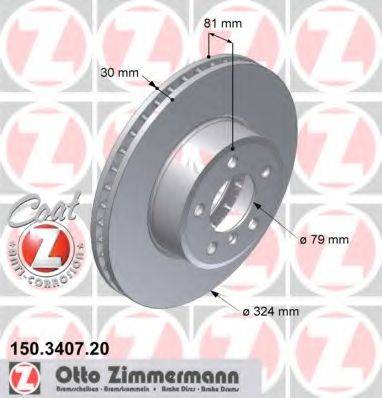 ZIMMERMANN 150340720 Тормозной диск