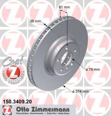 ZIMMERMANN 150340920 Тормозной диск
