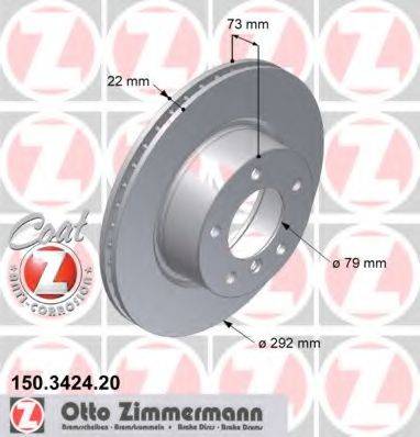 ZIMMERMANN 150342420 Тормозной диск