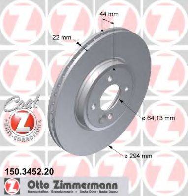 ZIMMERMANN 150345220 Тормозной диск