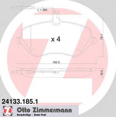 ZIMMERMANN 241331851 Комплект тормозных колодок, дисковый тормоз