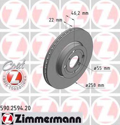 ZIMMERMANN 590259420 Тормозной диск