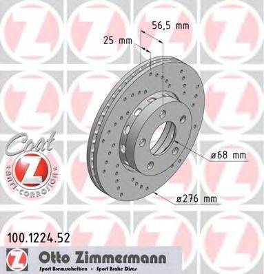 ZIMMERMANN 100122452 Тормозной диск