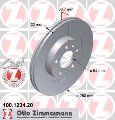 ZIMMERMANN 100123420 Тормозной диск