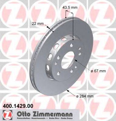 ZIMMERMANN 400142900 Тормозной диск