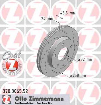 ZIMMERMANN 370306552 Тормозной диск