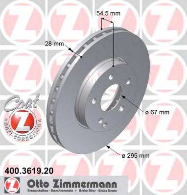 ZIMMERMANN 400361920 Тормозной диск