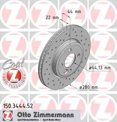 ZIMMERMANN 150344452 Тормозной диск